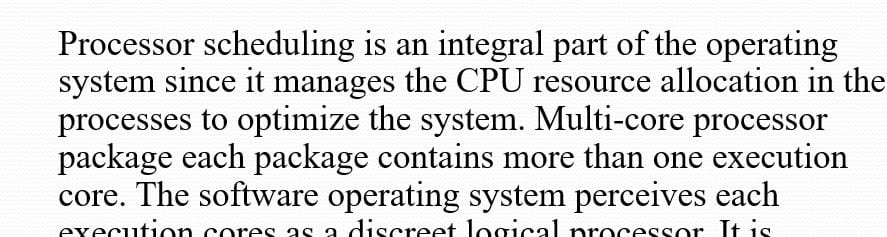 PowerPoint presentation about Process Scheduling Challenges in the Era of Multi-Core Processors.