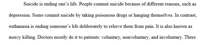Reflect on the analysis of the sin of suicide and, thus, euthanasia from the topic readings.