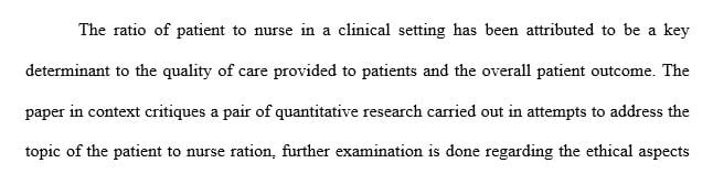 Summarize two quantitative studies explain the ways in which the findings might be used in nursing practice