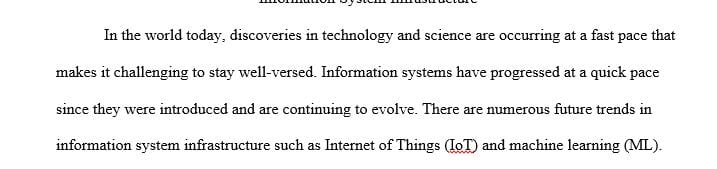 What are two future trends in information systems infrastructure