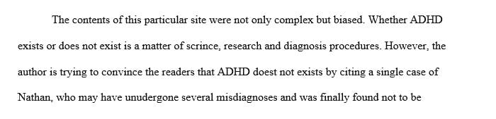 What indications do you have that the site is biased or not biased