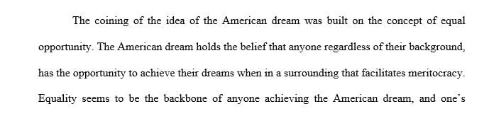 What is your stand? Is the American Dream still a reality? Is it on its last legs