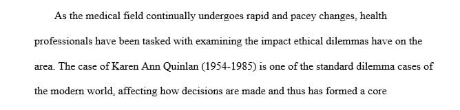 Write about the impact on healthcare / medicine for the following case