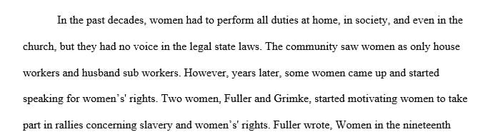 Compare and contrast the Feminism of Fuller and Grimke