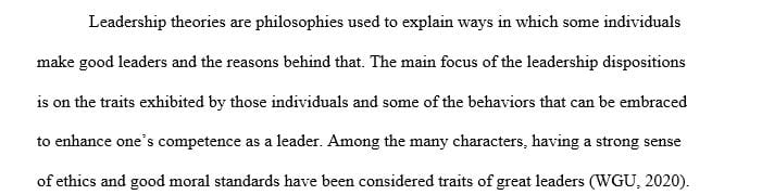 Compare two leadership theories. Provide an overview of each