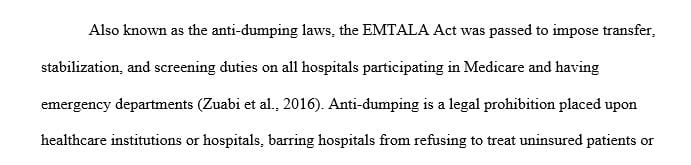 Discuss the fines provided for by the act and include examples of hospitals which have been fined for not complying with this act.