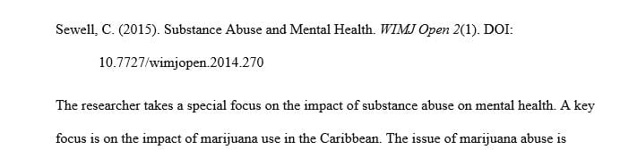 Drug abuse and mental health: how does the one affects the other