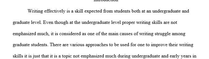 What do you think about some of the suggestions that the authors write about in terms of methods to improve graduate students' writing