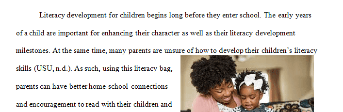Create three 250-500 word handouts for families.
