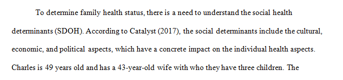 Describe the SDOH that affect the family health status.