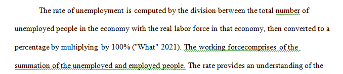 Describe the formula(s) used to determine the unemployment rate.