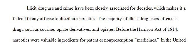 Describe the two perspectives of models of drug use and crime and which one you believe to be the most accurate in connecting the two.