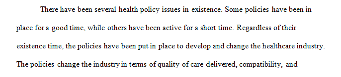 Describe what you think is the most pertinent health policy issue with the potential to transform the way health care is delivered.