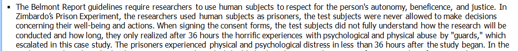 Describes the basic principles and applications set forth by the Belmont Report