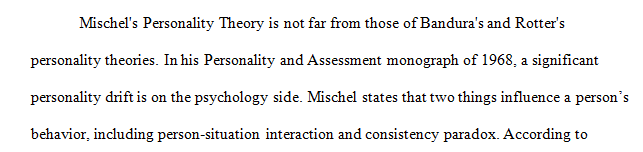 In the context of Walter Mischel’s personality theory, analyze what is meant by a consistency paradox.