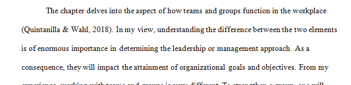 Reflect on what was important to your future success and professionalism