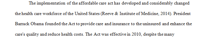 What are the most important elements of the Affordable Care Act in relation to community and public health