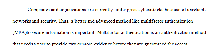 What is multifactor authentication and what are some examples