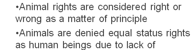 Address ethical issues related to human rights or animal rights.