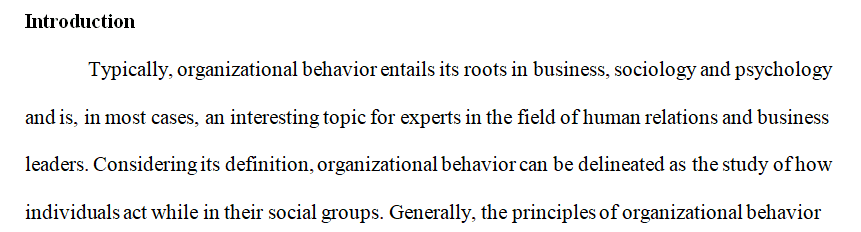 Analyze the organizational behavior of your current or former employer.