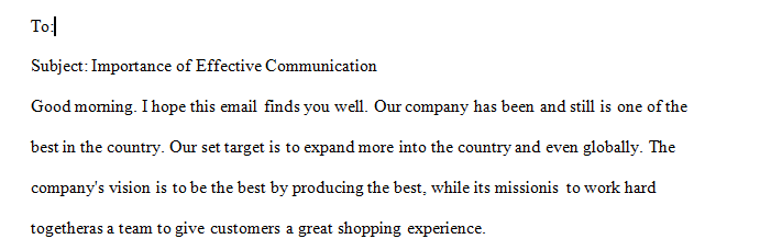 Draft an email to your colleagues explaining the importance of communication
