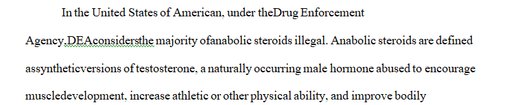 Need a proposal in Anabolic steroids
