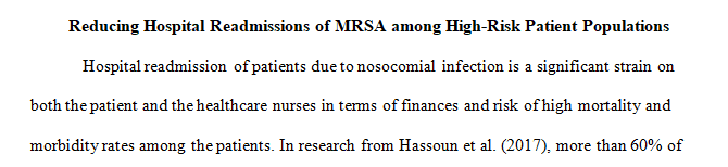 Reducing Hospital Readmissions of MRSA Among High-Risk Patient Populations