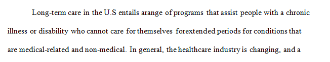 What are the main challenges for long-term care in the future