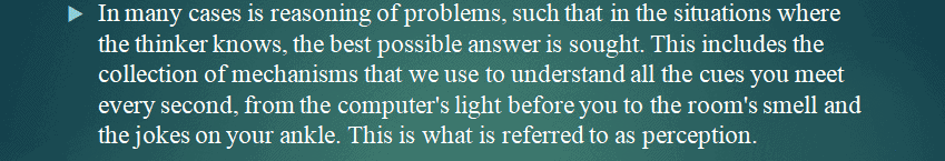 You have been asked to give a presentation on the concepts of perception and critical thinking.