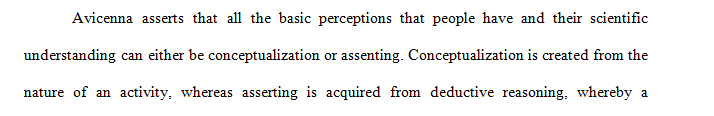 Analyze and explain Avicenna’s account of perceptual experience.
