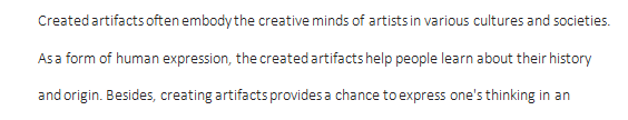 Articulate the value of the human creative expression to the advancement of human culture.