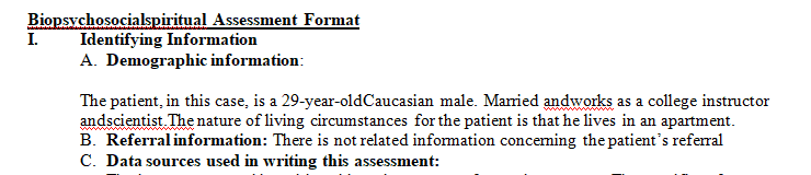 Conduct a professional clinical assessment with a client in the student’s intern