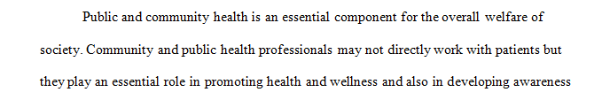 Describe the nurse's roles and responsibilities in community and public health nursing.