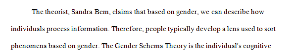 Explain the Gender Schema Theory.