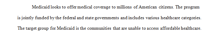 Explain the legislation that introduced Medicaid.