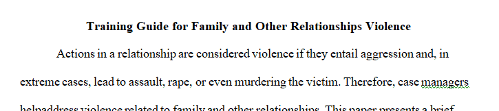 Identify causes and impact of victimization within families and relationships.