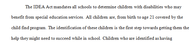 Research the Child Find requirements at the PA (federal, state, and local levels)