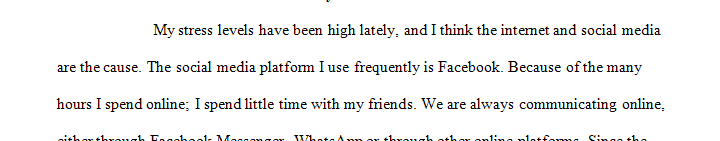 Describe how you think using social media and the internet