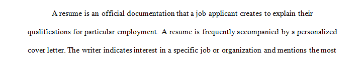 Identify and apply best practices for developing a resume.