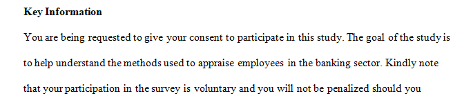Introductory statements providing informed consent is a critical component of any survey or interview