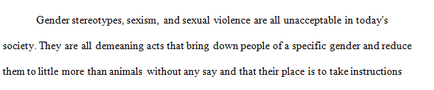Post an explanation of gender and sexist stereotypes and assumptions around sexual assault made by a professional you observe in the case study episode.