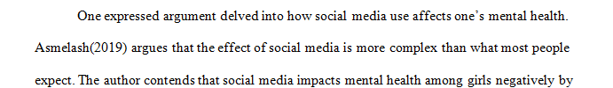 Provide a specific example from the media of an expressed argument