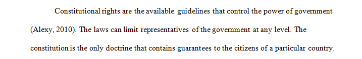 Provide an example of a constitutional right at trial.
