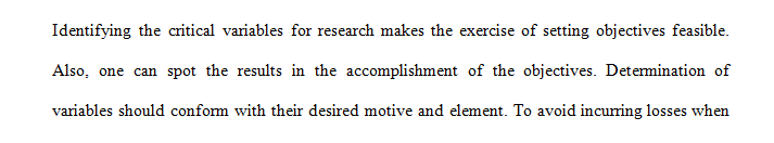 What are the primary variables of your study