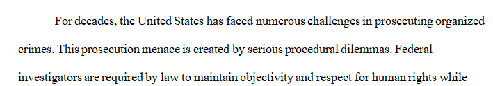 What is an example of a successful prosecution against organized crime