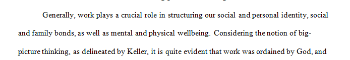 What is your response to Keller’s big-picture thinking