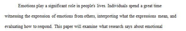 Write a 2-page opinion paper about the study of emotion around the world. 