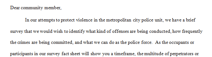 Design a survey that could be used city-wide in an effort to ascertain what citizens consider the most frequent crimes in their areas (Hawaii).