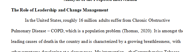 Develop an intervention as a solution to the patient family or population problem