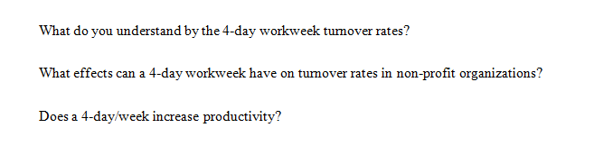 Develop at least 5 interview questions and save them in a Word document and post in your workshop thread.